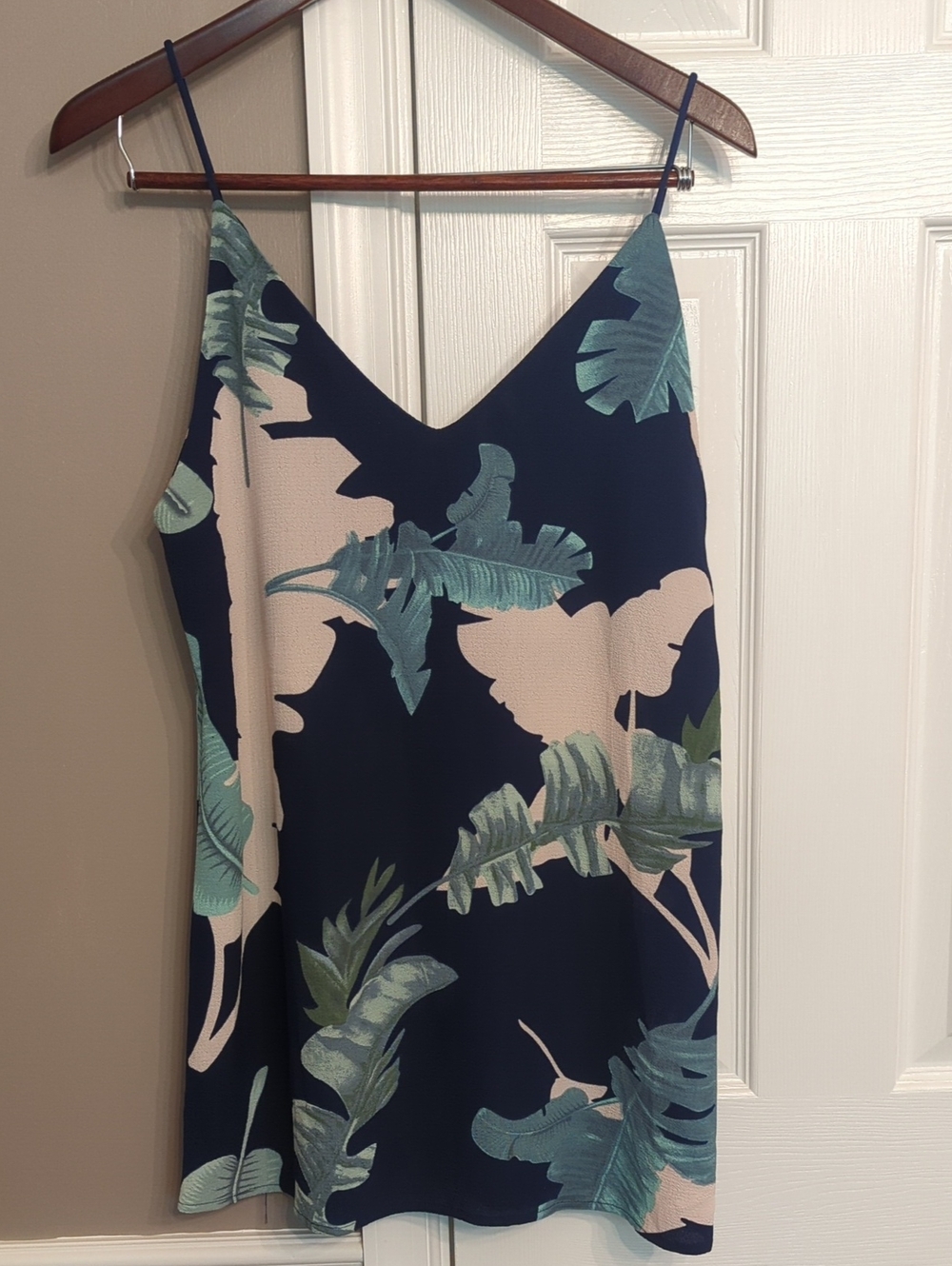 Goodnight Macaroon Tropical Palm Leaf Navy Tank Top Vacation Resortwear Boutique